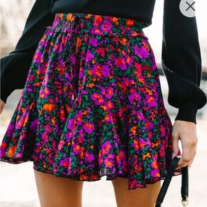 Floral Women's Skirt - Multicolor